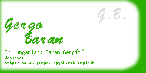 gergo baran business card